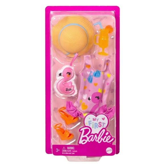 My First Barbie Fashion Packs Beach & Birthday Clothes & Accessories - Picture 4 of 6